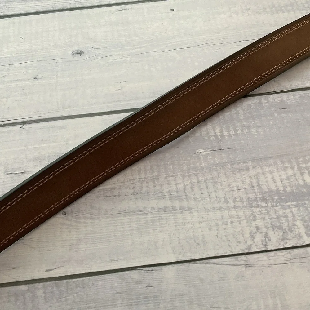 Columbia Belt Mens 38 / 99‎ Tan Brown Leather Casual